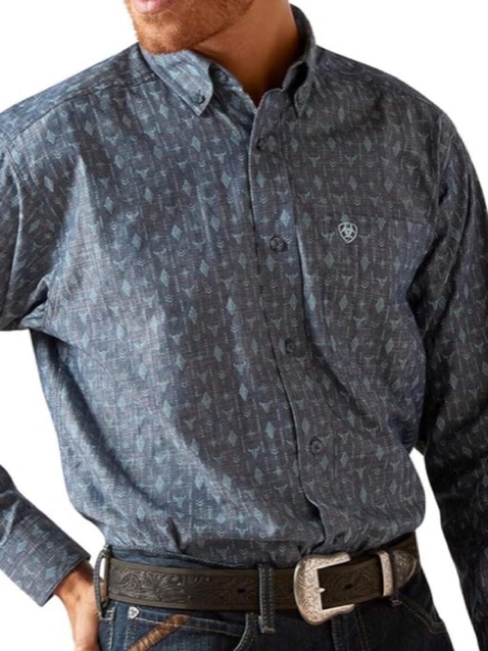 Ariat Graham Classic Long Sleeved Southwestern Print Button Down Shirt. Size XXL